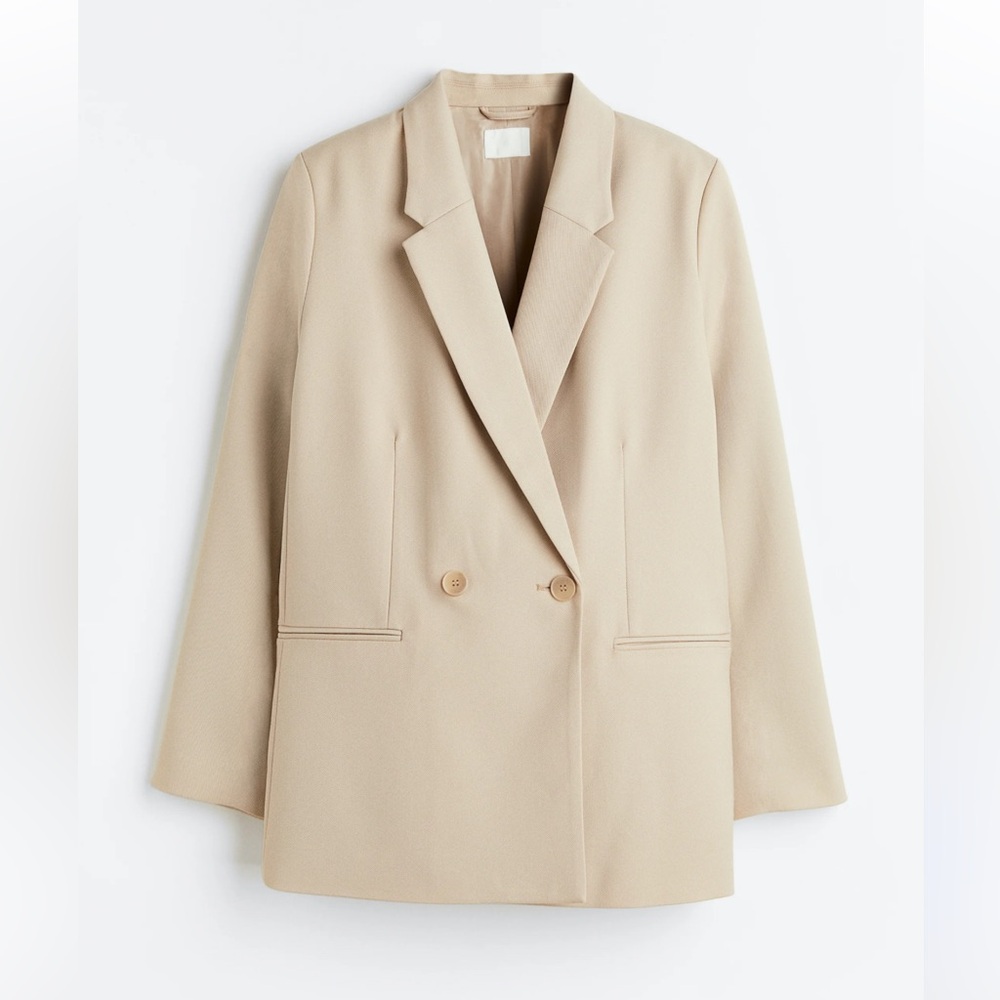 H&M Classic double-breasted Beige Women's‎ Blazer size M